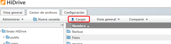 Puedo mis archivos también a través de una interfaz