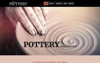 Avance: sitio web de manufactura de cerámica